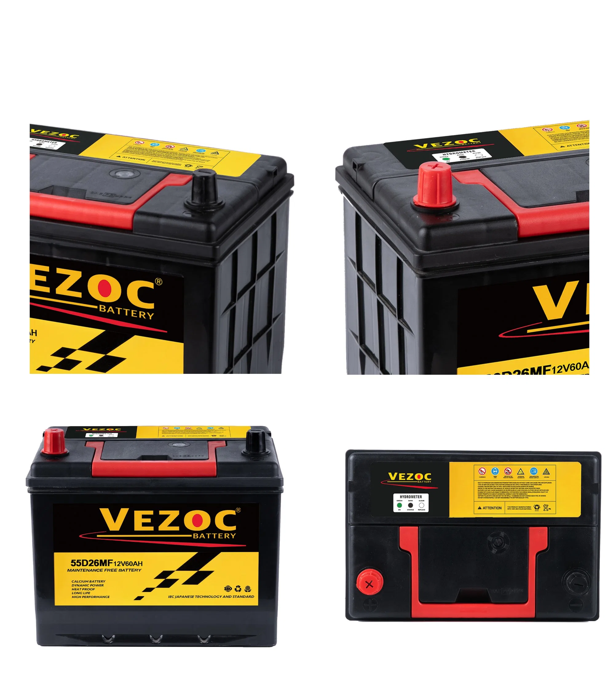 12V Maintenance Free Car Battery Factory Sealed Lead Acid Battery 12V60ah 55D26