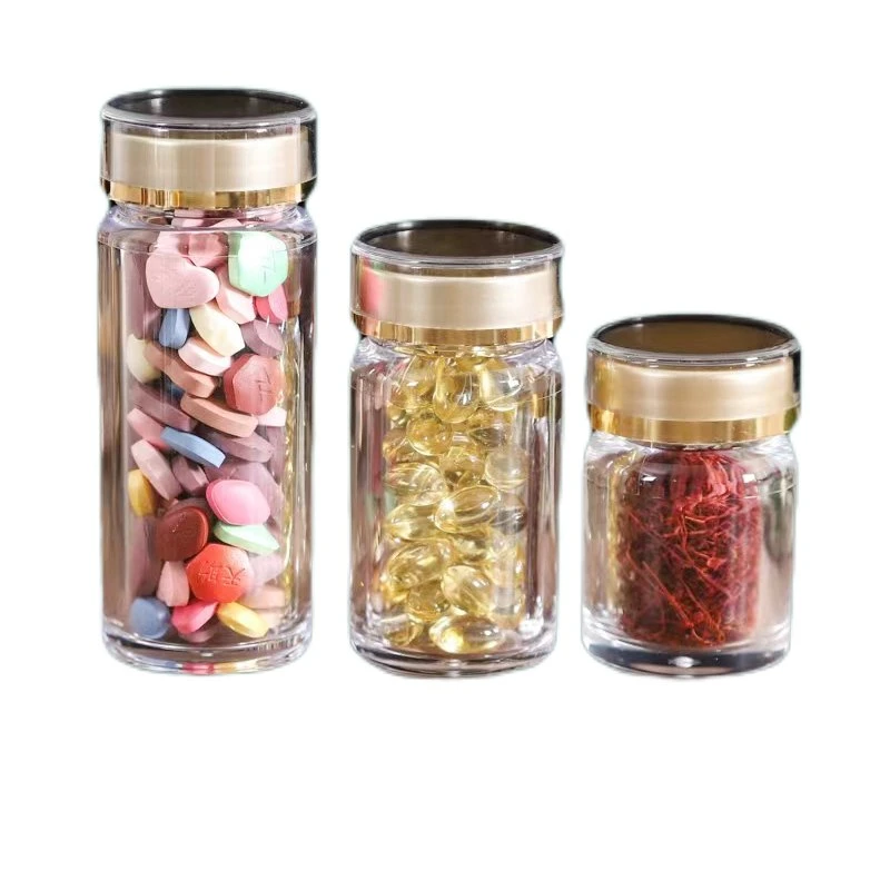 Hot Sale Empty Plastic Container Tablet Capsule Pill Bottle Healthcare Packaging Case