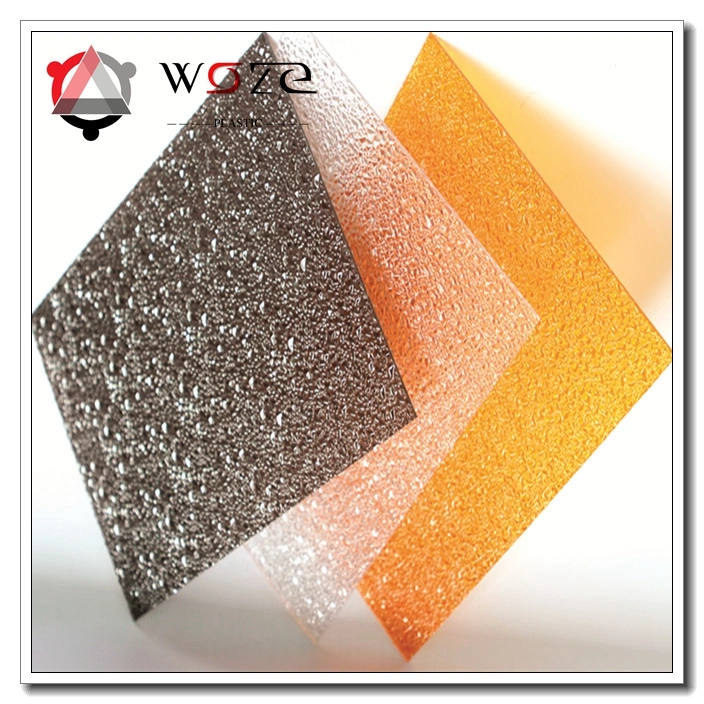 Colorful Diamond Embossed Polycarbonate Sheet Transparent Plastic Panel