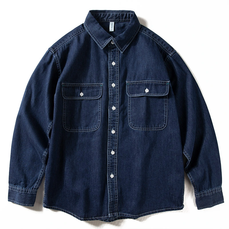 Original Factory 100% Cotton Denim Jeans Shirts Male Long Sleeve Shirts Style Type Sleeve Length Shirt Blouses