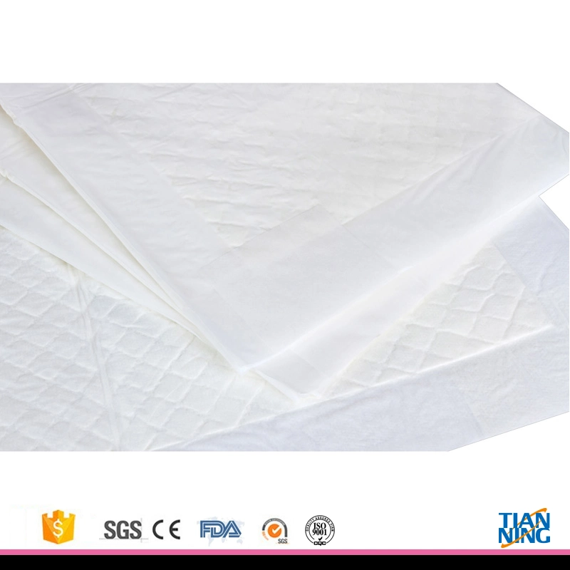 Unterlage Bett Matte 5 Schichten hohe PE-Film Hot Sell Super Care hohe Saugfähigkeit Einweg würde Blatt Erwachsene Bett Pads 60 * 40, 60 * 60, 60 * 90 Krankenhaus Bett Pads