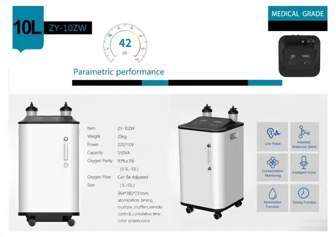 Amonoy Oxygen Concertrator Original Design Manufacturer 10L Dual-Flow Copd Treatment