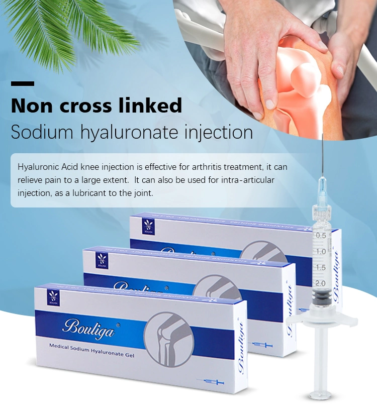 Non Cross Linked Medical Hyaluronic Acid Gel for Ophthalmology/Osteoarthritis/Viscoelastic Solution for Surgery