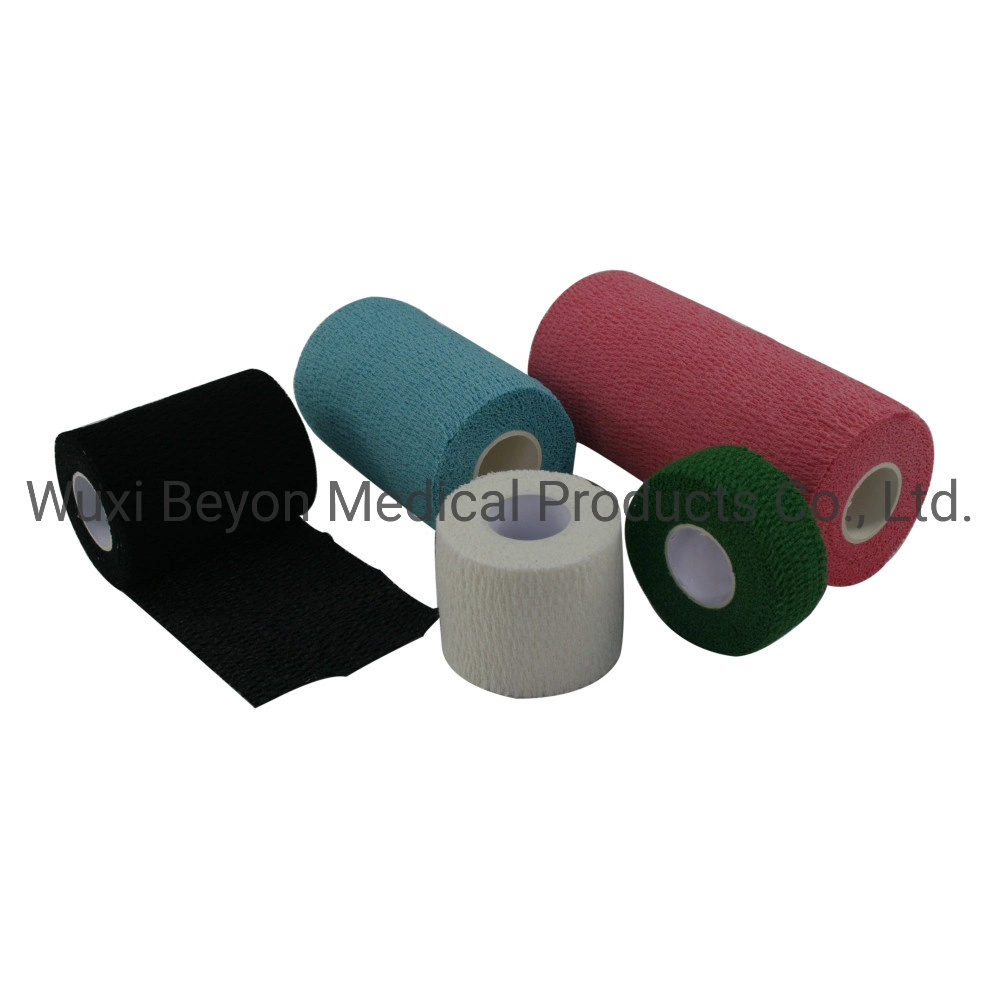 Green Color Lite Weightlifting Elastic Cotton Adhesive Bandage