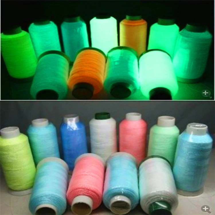 Glow in The Dark Reflective Sewing Knitted Wool Knitting Polyester Reflective Yarn 150d Luminous Thread