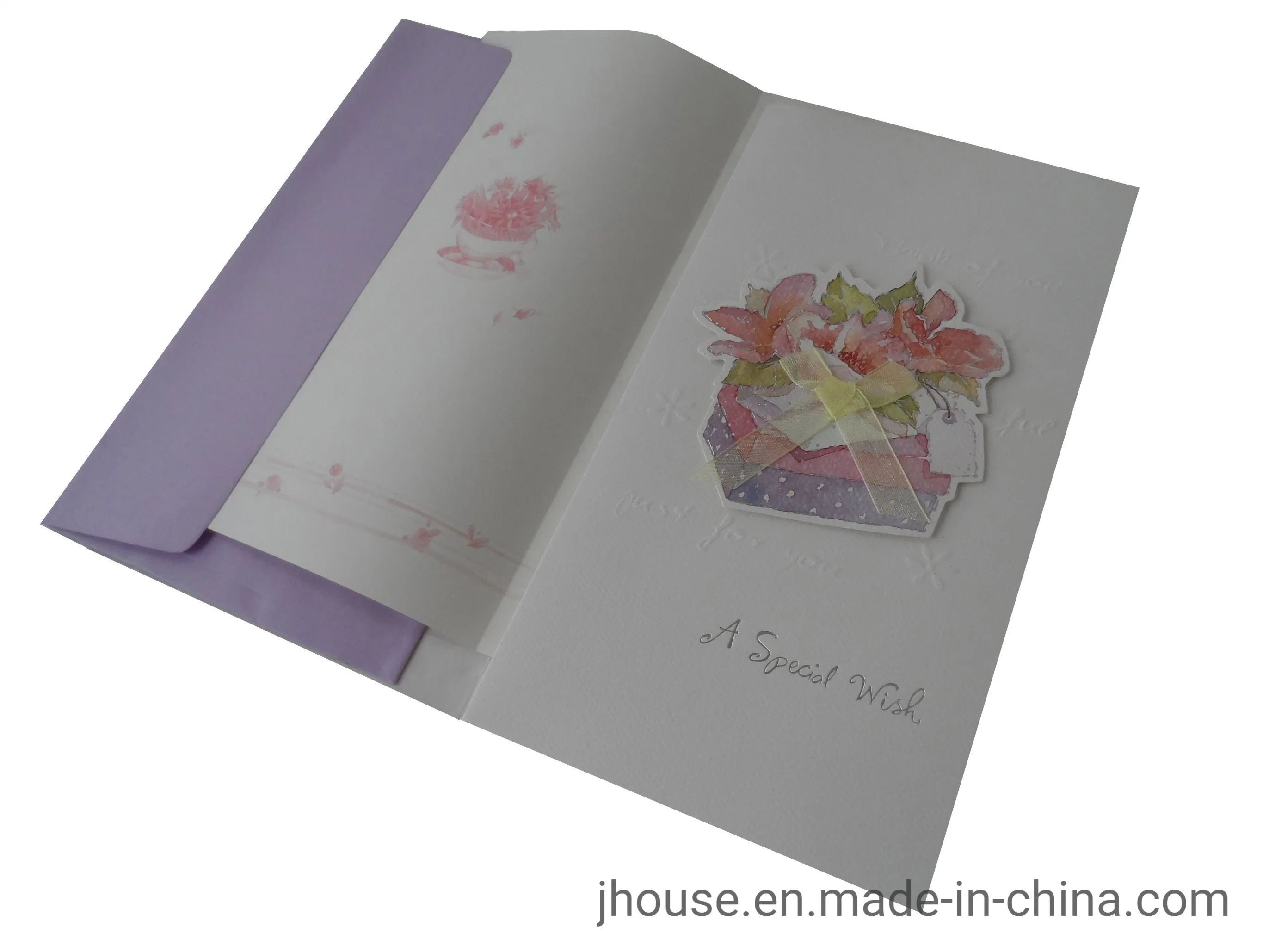 Natal personalizados Cartões com envelopes Serviços de impressão de cartões de convite para presente de promoção
