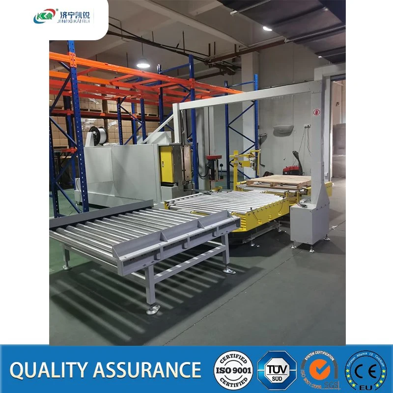 Box Carton Packing Case Pallet Strech Film Airport Luggage Palletless Wrapping Machine PE Film Packaging Machine