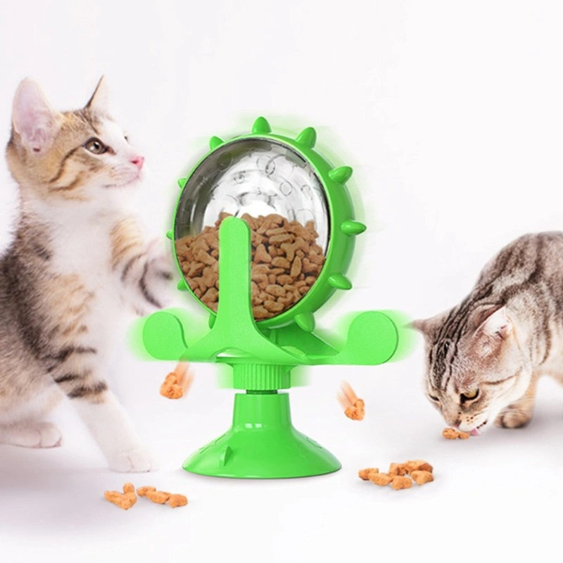 Interaktive Tierprodukte Hundespielzeug Tease Cat Slow Food Leaker Windmühle