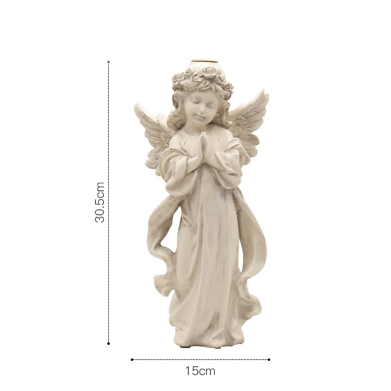 Angel Candle Holders Statue Decorative Candlesticks Home Figurine Sculpture Table Decor