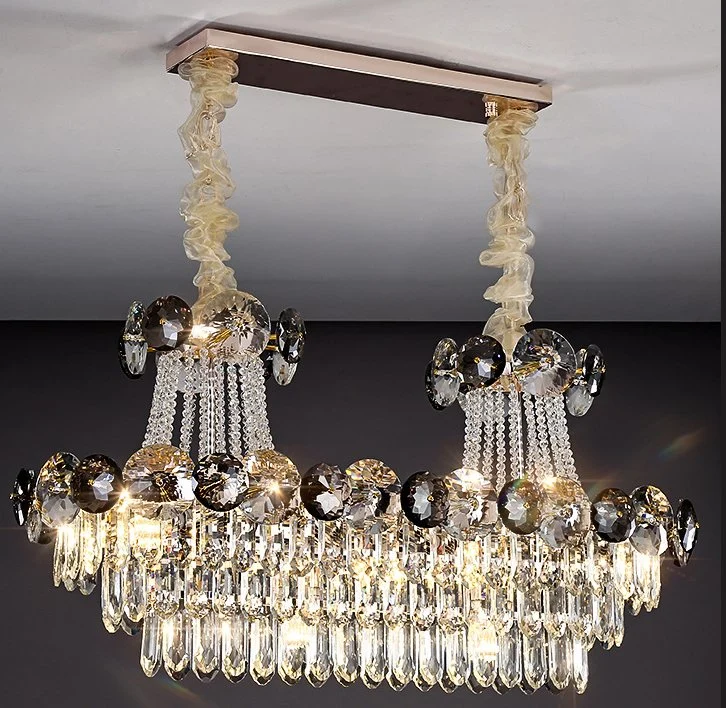 Nuevo diseño decoración interior LED cristal de lujo Chandelier lámpara colgante