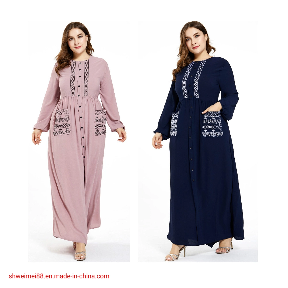 As mulheres Plus Size vestido Longo Thobe grossista Hijab Vestuário Vestuário africanos por grosso de vestuário Islâmica Muçulmana