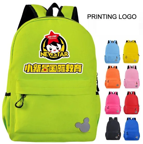 Custom Logo Printing Waterproof Children School Bags for Boys Girls 600d Kids Backpacks Primary School Bag