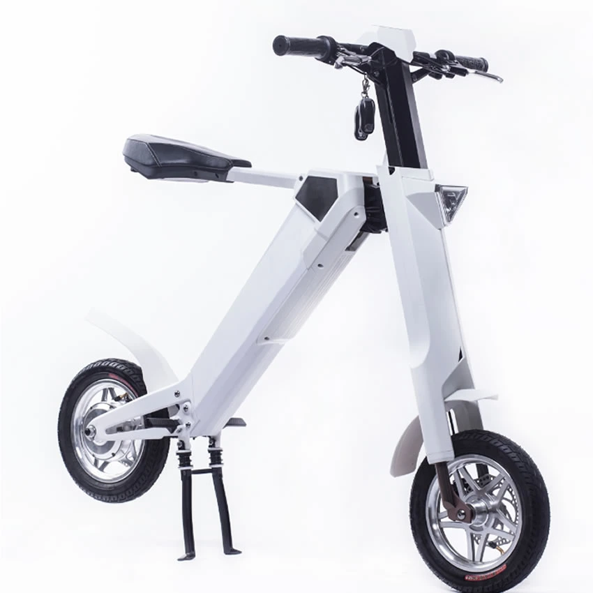 Ce 250W Automatic Folding Ebike, 12" 2-Wheeled Electric Folding Bike