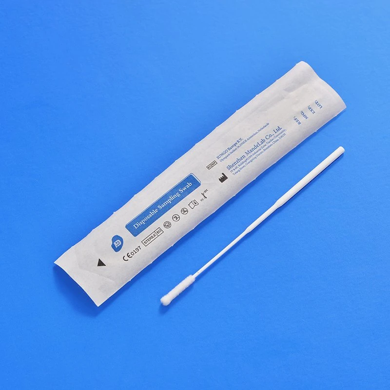 Nylon Fibers Flocked Tip Diagnostic Nasal Swab Stick Medical Rapid Test Antigen Swab with CE 0197