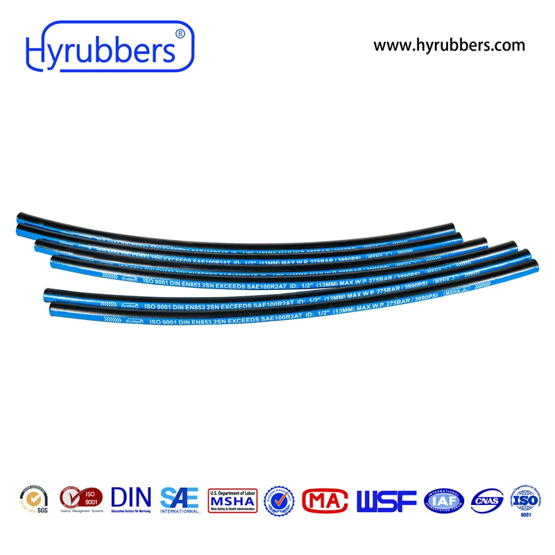 En 853 2sn Smooth Cover Wrapped Cover Steel Wire Braided Hydraulic Hose