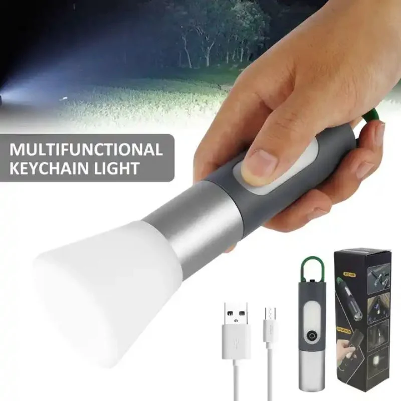 Outdoor Xhp50 Handheld Spotlight Lantern Torch Light 4 Modes Type-C Rechargeable LED Flashlights for Camping