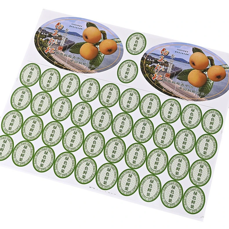 Coated Paper Oval Self-Adhesive Label Printing