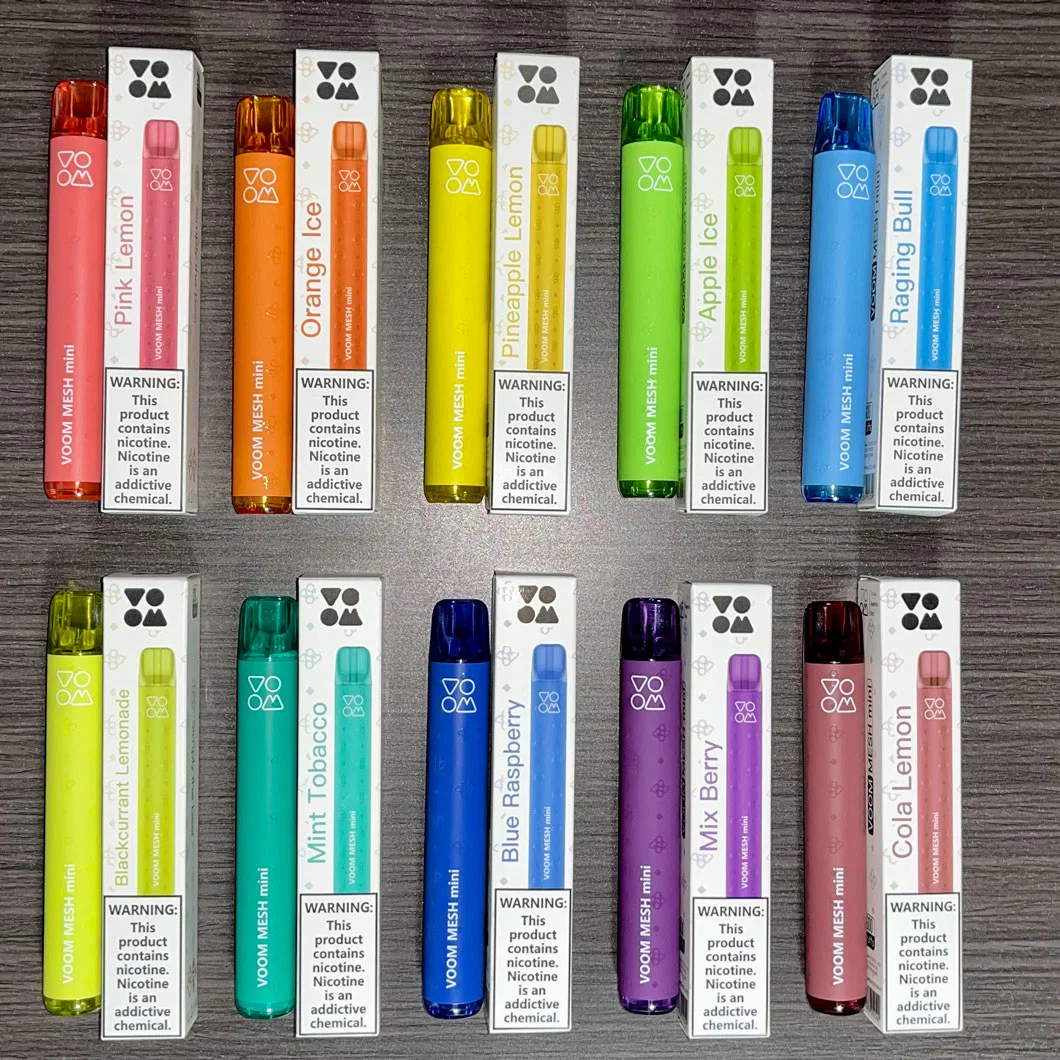 Voom Mesh Mini 600 Puffs Tpd Vape Pen E-Sigara Zigaretten Vape Automizer Elf Vape Bar