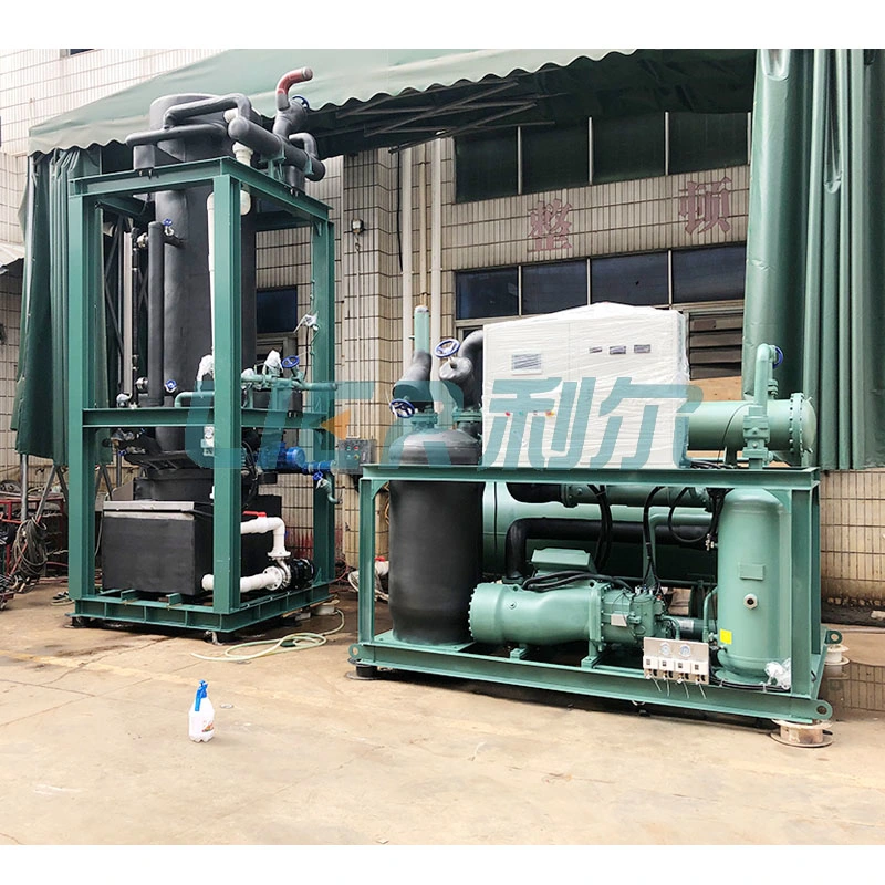 High quality/High cost performance  Factory Price 30tons Tube Ice Machine System Evaporative Condenser