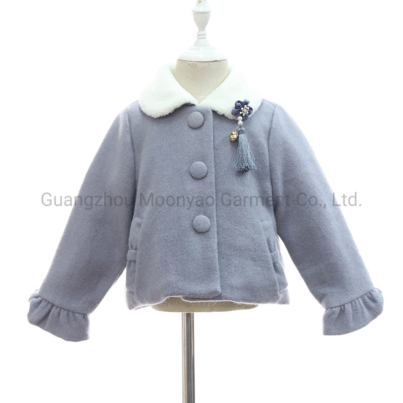 Best Winter Short Baby Girl Warm Coat Jacket with Chinese Tassel for Cute Kid Apparel