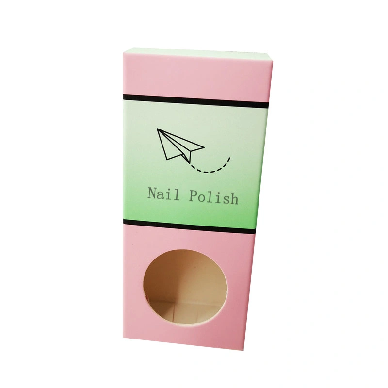 Diseñado Custom de esmalte de uñas Set Caja de papel con ventana