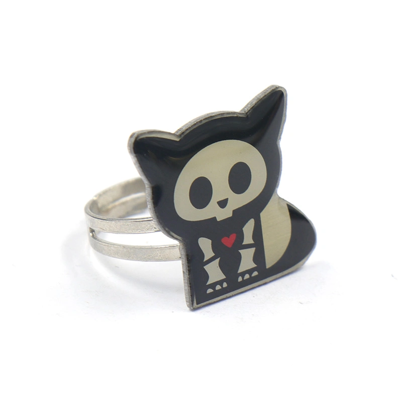 hecho personalizado de fábrica barata de aleación de metal personalizados Fabricante de accesorios de bisutería ornamento de la decoración de los niños al por mayor a medida lindo Anillo de animales de la moda para niños