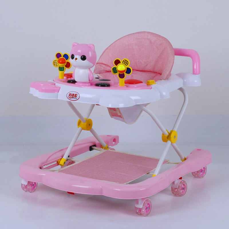 Großhandel Spielzeug Rund Baby Walker Musik 6 Drehscheiben Baby Walker