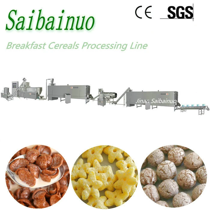 Corn Flakes Choco Breakfast Cereals Cheese Balls Snack Food Making Machine