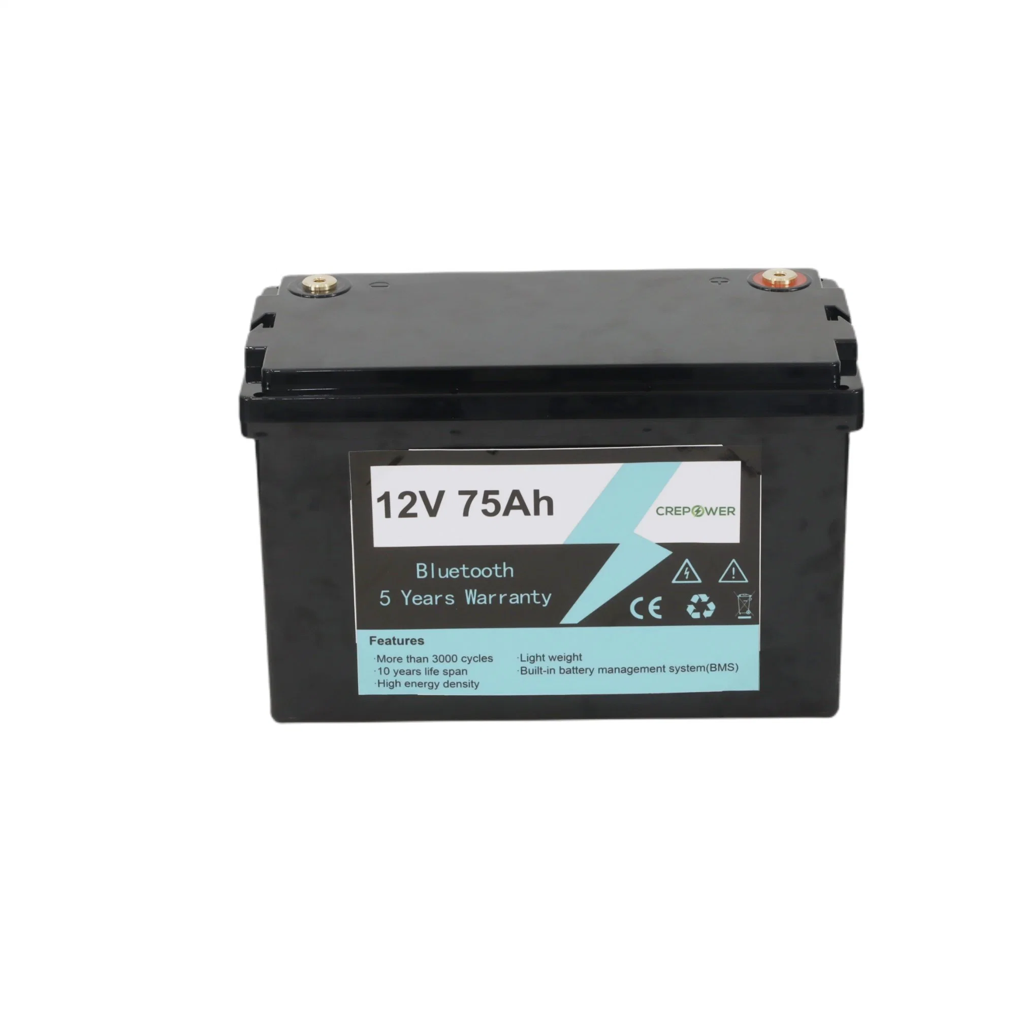 12V 50ah 75ah 125ah Multiple Modular Easy Installatio LiFePO4 Solar Lithium Battery