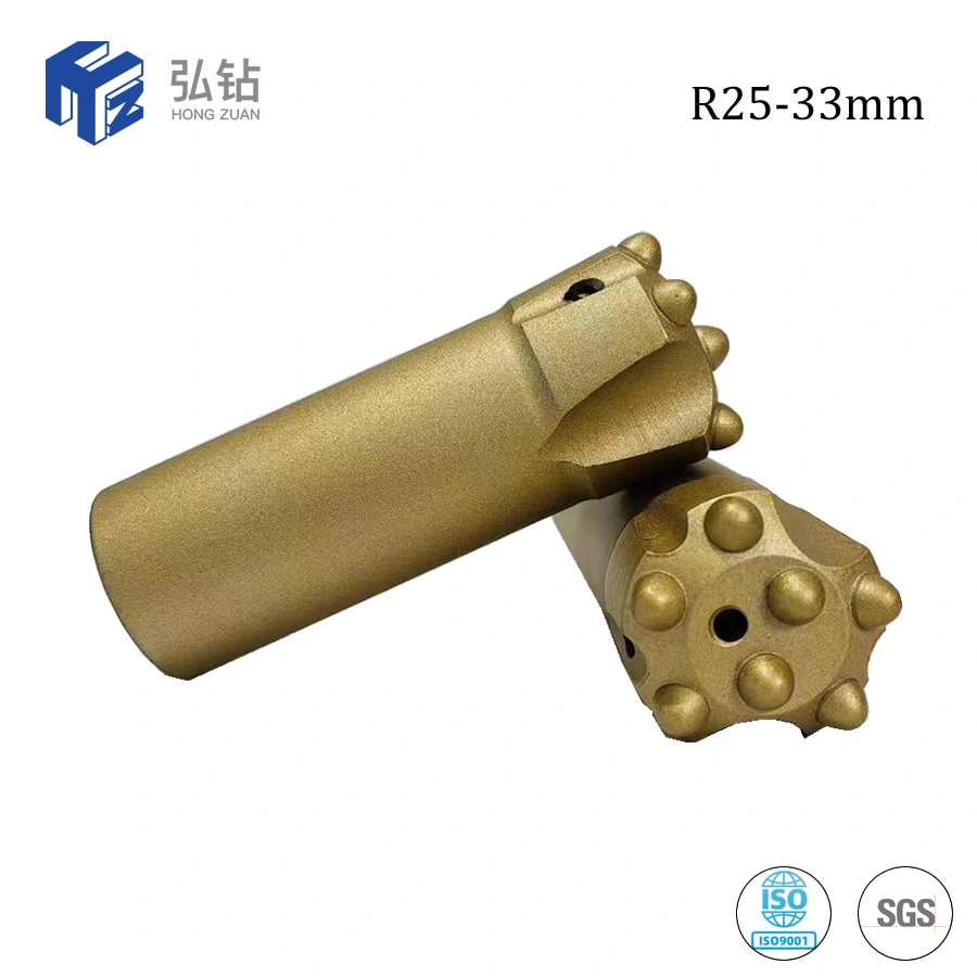 Top Hammer Drill Bit R32 57mm Wear Resistant Mining Thread Button Bit Retractable Carbide Drill Bit