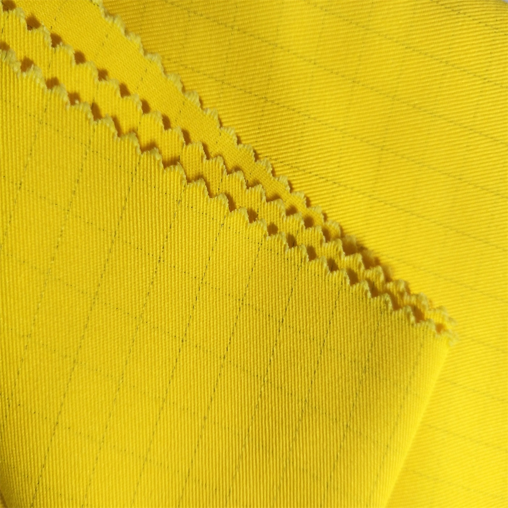 Überprüfen antistatische Funktions 240GSM Twill einheitliche Arbeitskleidung Bekleidungsstoff T/C65/35 21+A*16+A 120*60