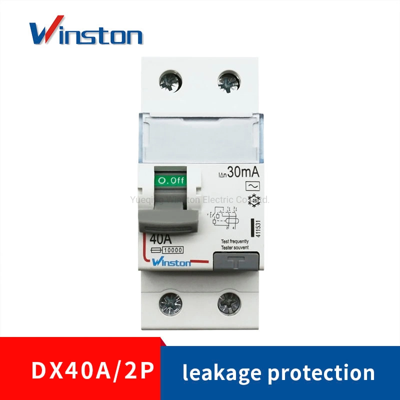 Dx 40A 2p 230V 6A-100A RCCB Mini Leakage Circuit Breaker