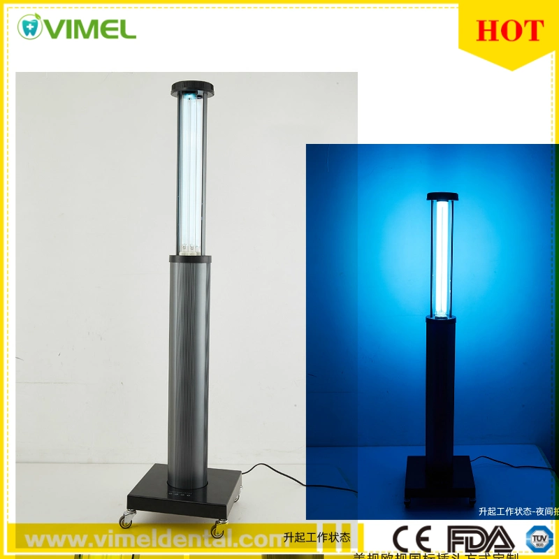 UV Ultraviolet Lamp 150W Disinfection UVC Lamp Auto Lift with Wheels for Hospital