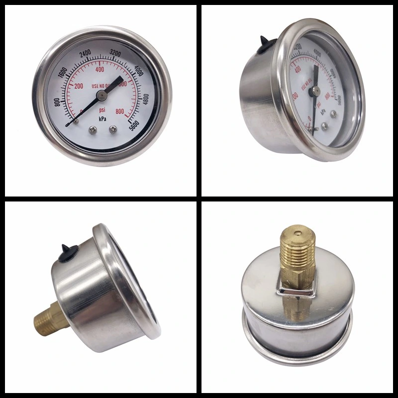 2" Pressure Gauge with Back Mount (oil filled is available)