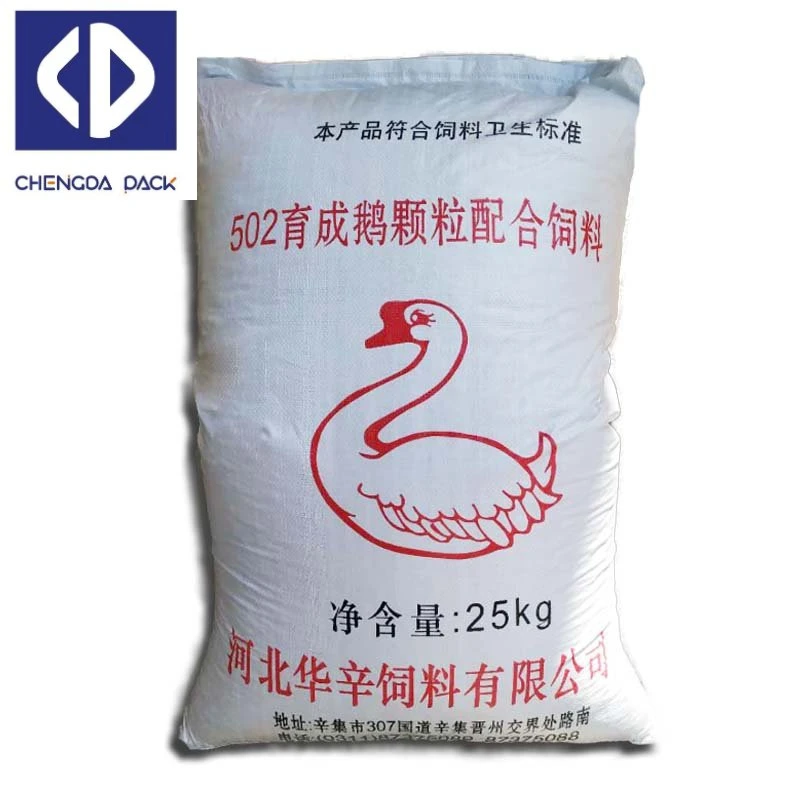 Factory Polypropylene Woven Color Printing Woven Bag 25kg Poultry Feed Bag for Sale