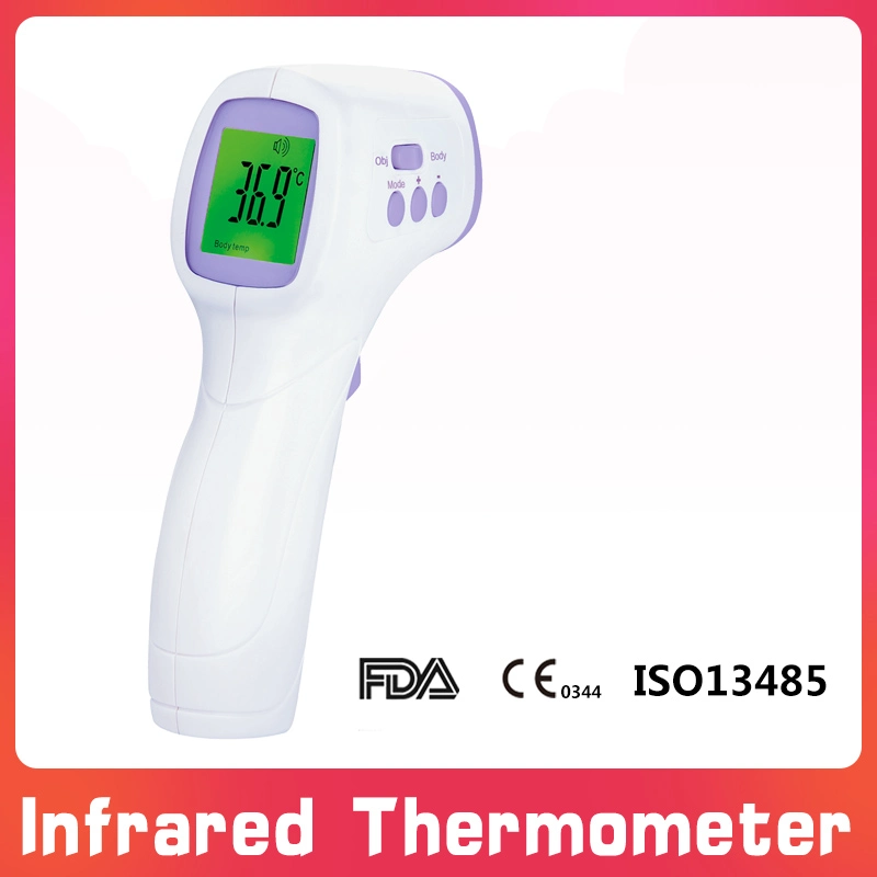 CE (MDR) FDA-zugelassenes medizinisches Infrarot-Thermometer mit drei Hintergrundbeleuchtung und berührungslosem Anschluss