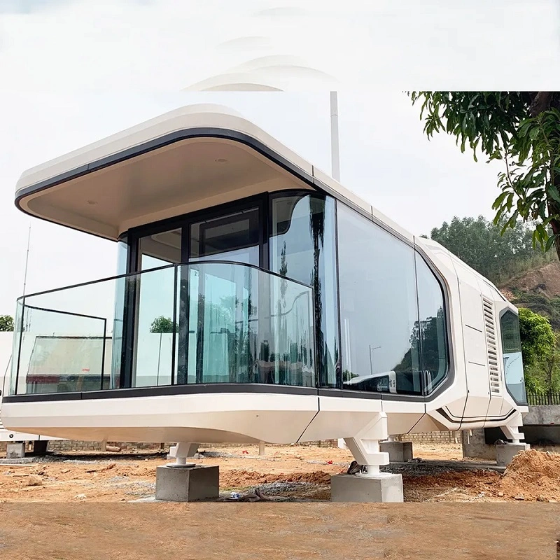 Moderne Luxus Vorgefertigte Haus Outdoor Tragbare Mobile Camping Space Capsule Resort Hotel Tiny House