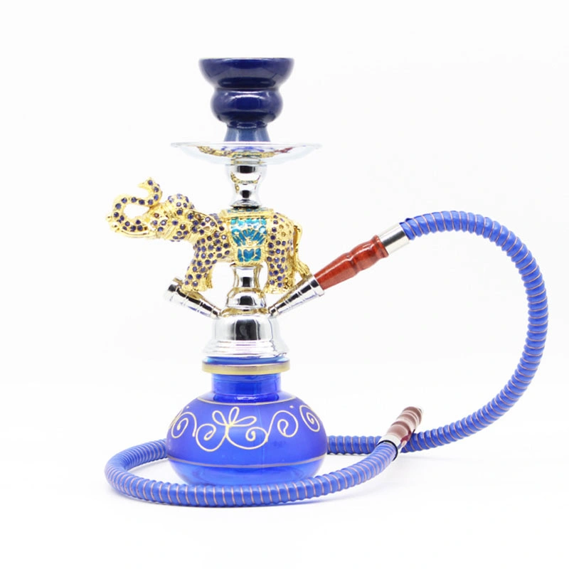 Elefante portátil pequeña árabe narguile Shisha Chicha Narguile Cristal conjunto completo de agua de la barra de KTV Tubos Accesorios para fumar shisha