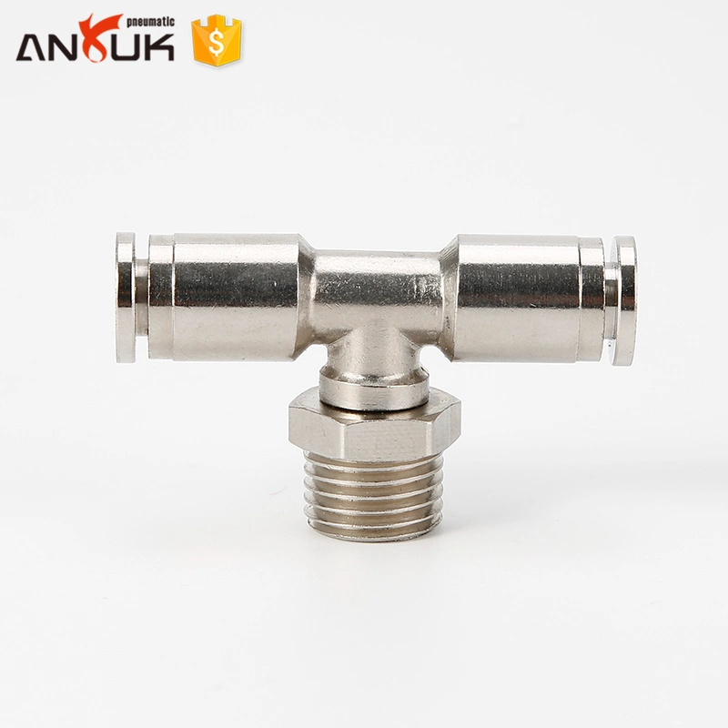 Mini Standard Tee Pneumatic Metal Fitting Connector