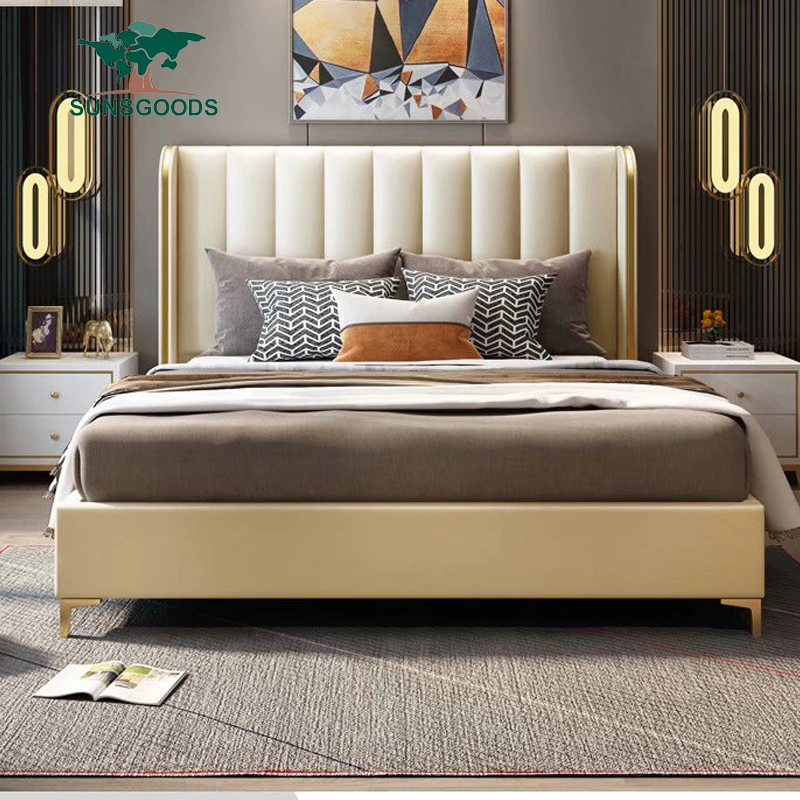 Modern Mattress Sofa Hotel MDF Wooden Home Bedroom Furniture King Wall Bed