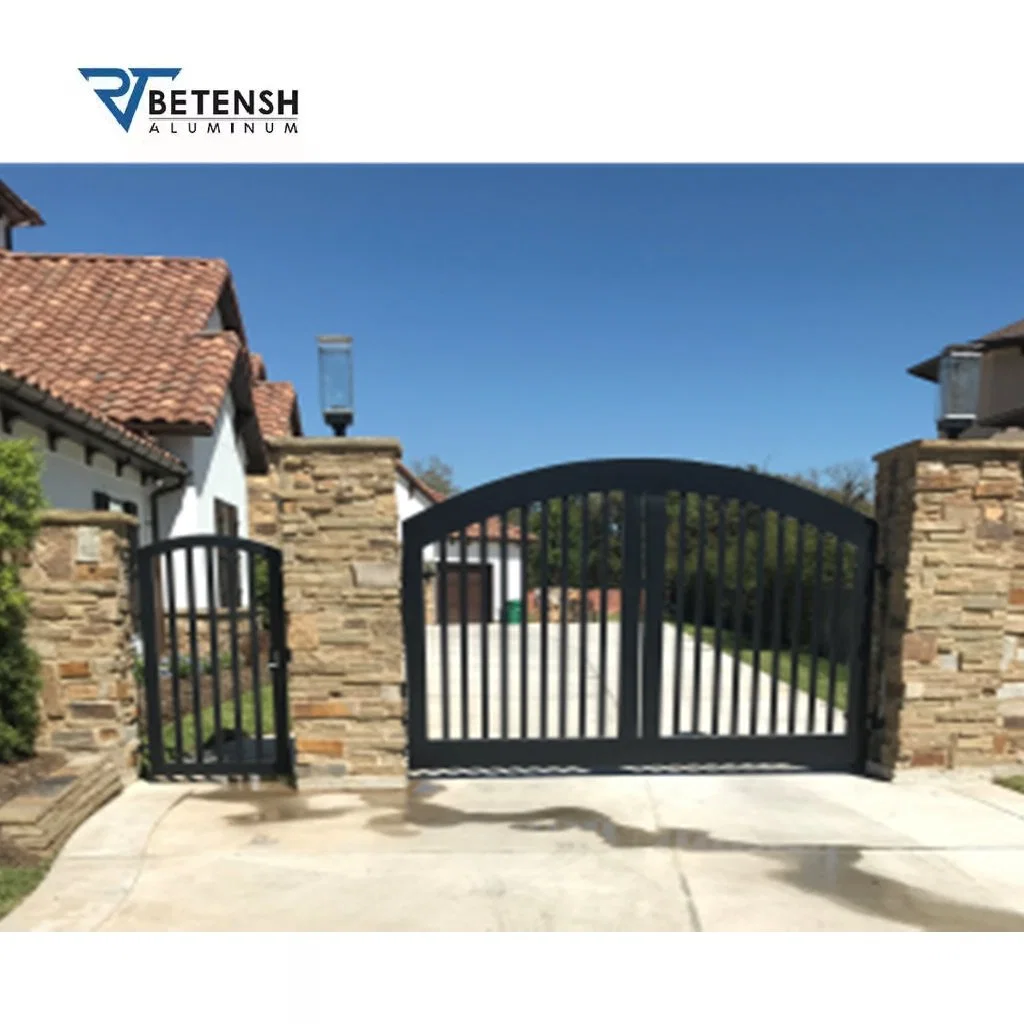 Factory Price Automatic Driveway Swing Fence Aluminium Garden Front Entrance Aluminum Gate with CE/ISO9001 for Home