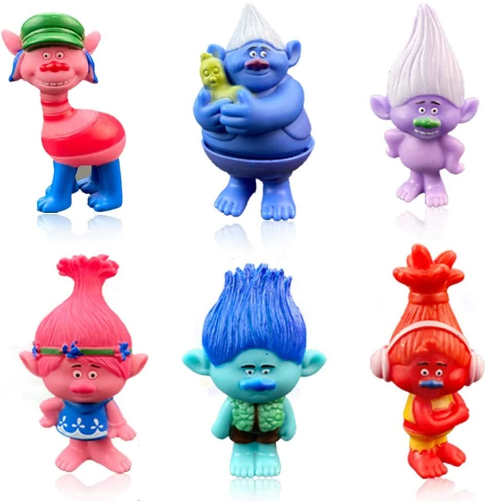 Famous Cartoon Magic Hair Series Movie Characters Plastic Figure Toys