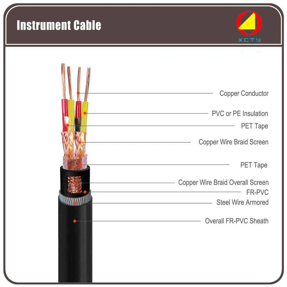 20 AWG 1 Pair Instrumentation Cable Type Pltc Overall Shield Cable 300V