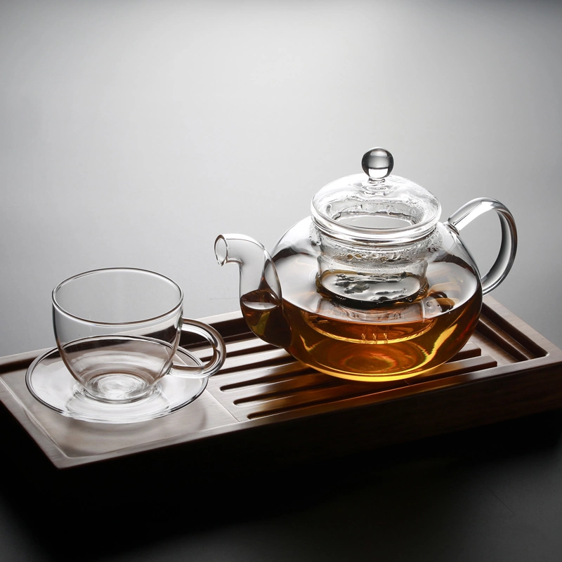 Glassware Teapot Set with Pyrex Glass and Glass Infuser