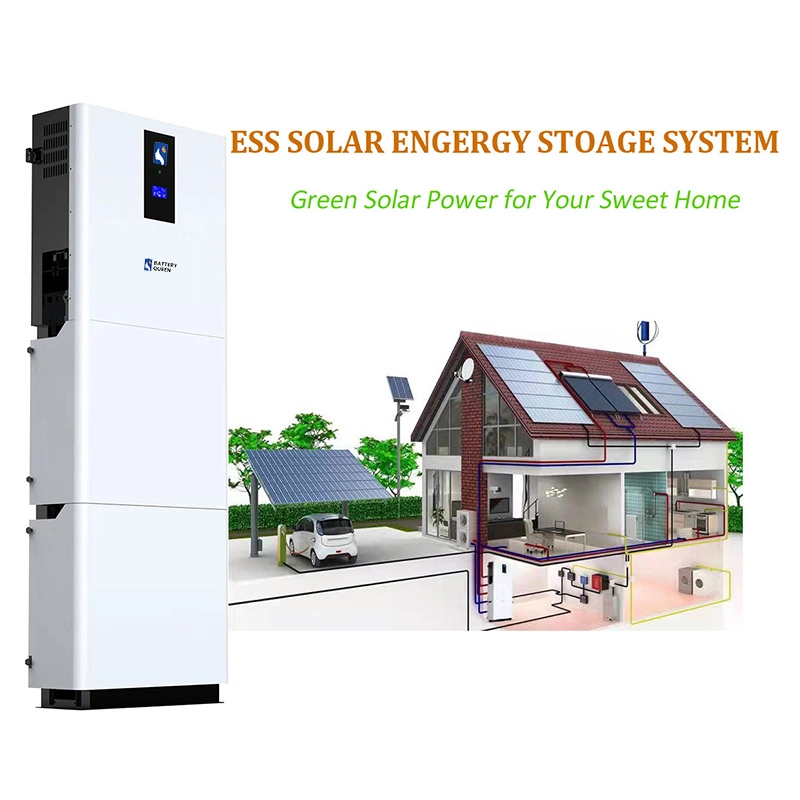 Industral/Home 5kw/10kw Inverter 51.2V 100ah 200ah Power Solar Energy Storage System Container with Smart BMS