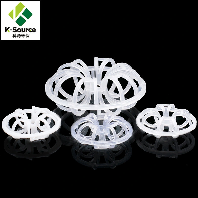 Scrubbing Tower High Mass Transfer Efficiency Media Plastic Teller Rosette Ring