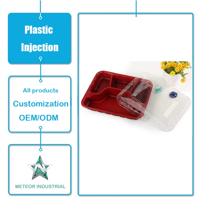 Desechables de plástico personalizada Contenedor de almacenamiento de alimentos de piezas de molde de inyección de plástico