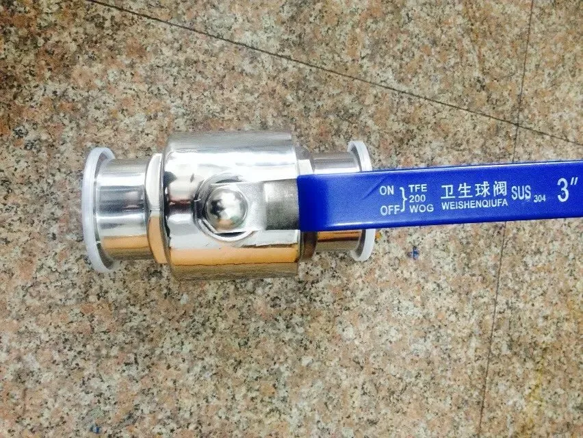 Straight Sanitary Stainless Steel Ball Valve Fittings with One-Stop Ball Valve