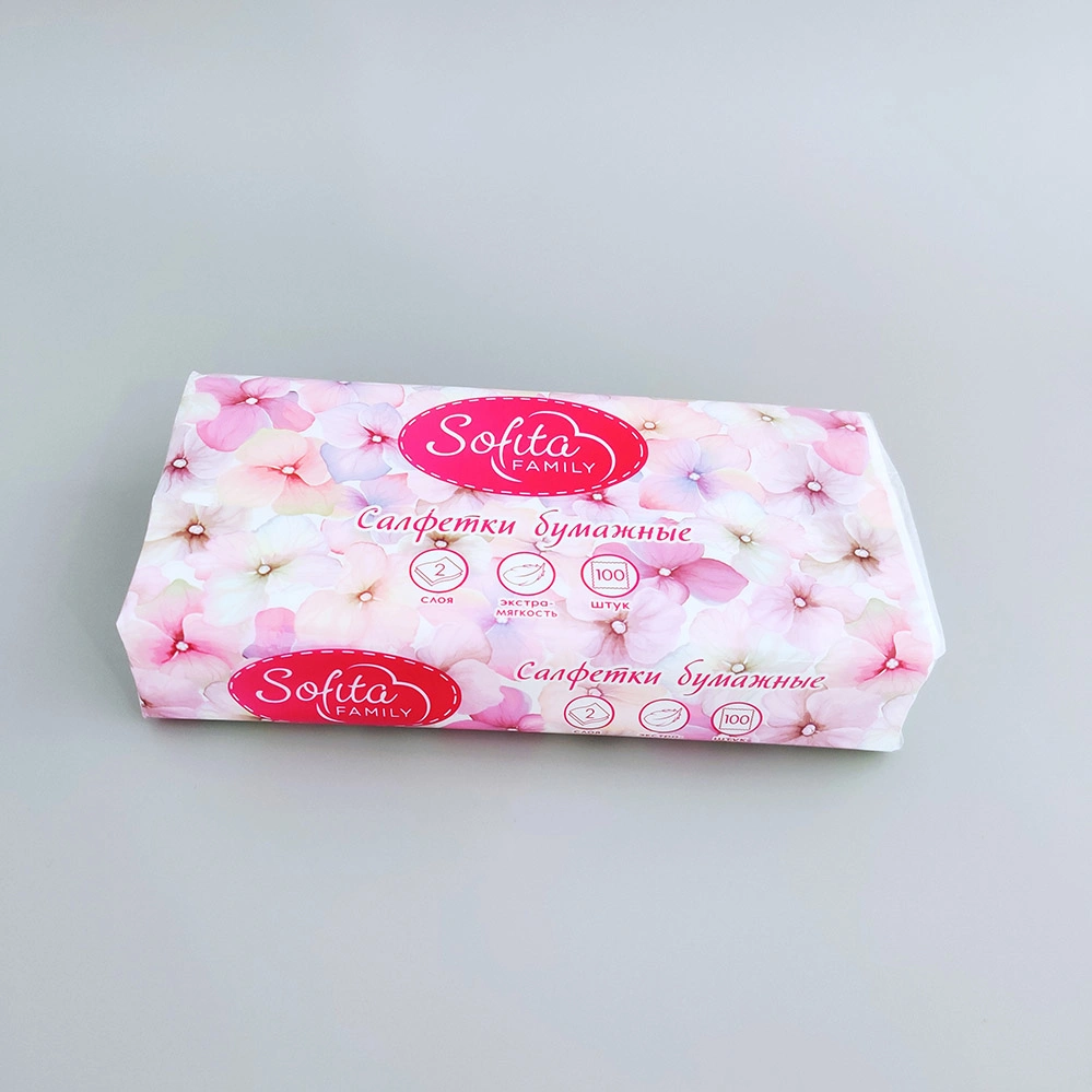 Russia Soft Pack 200 Sheets Facial Tissue Paper for Daily Use