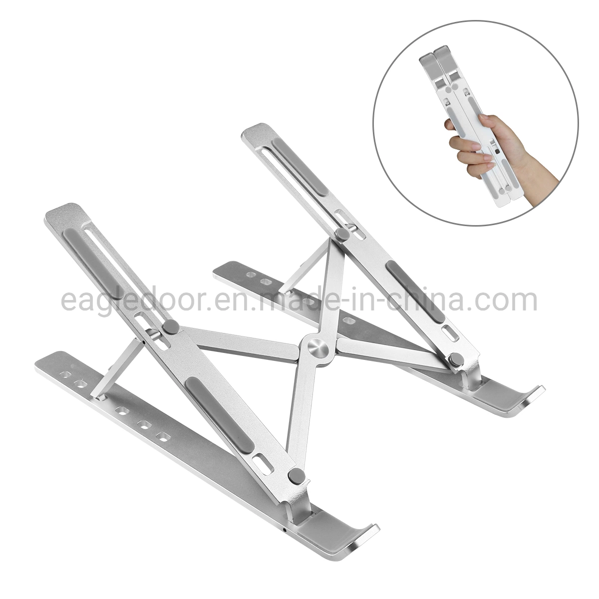 Wholesale/Supplier Invisible Foldable Portable Aluminum Vertical Adjustable Laptop Stand